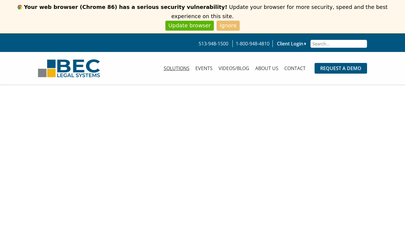 BEC Docket Enterprise Landing page
