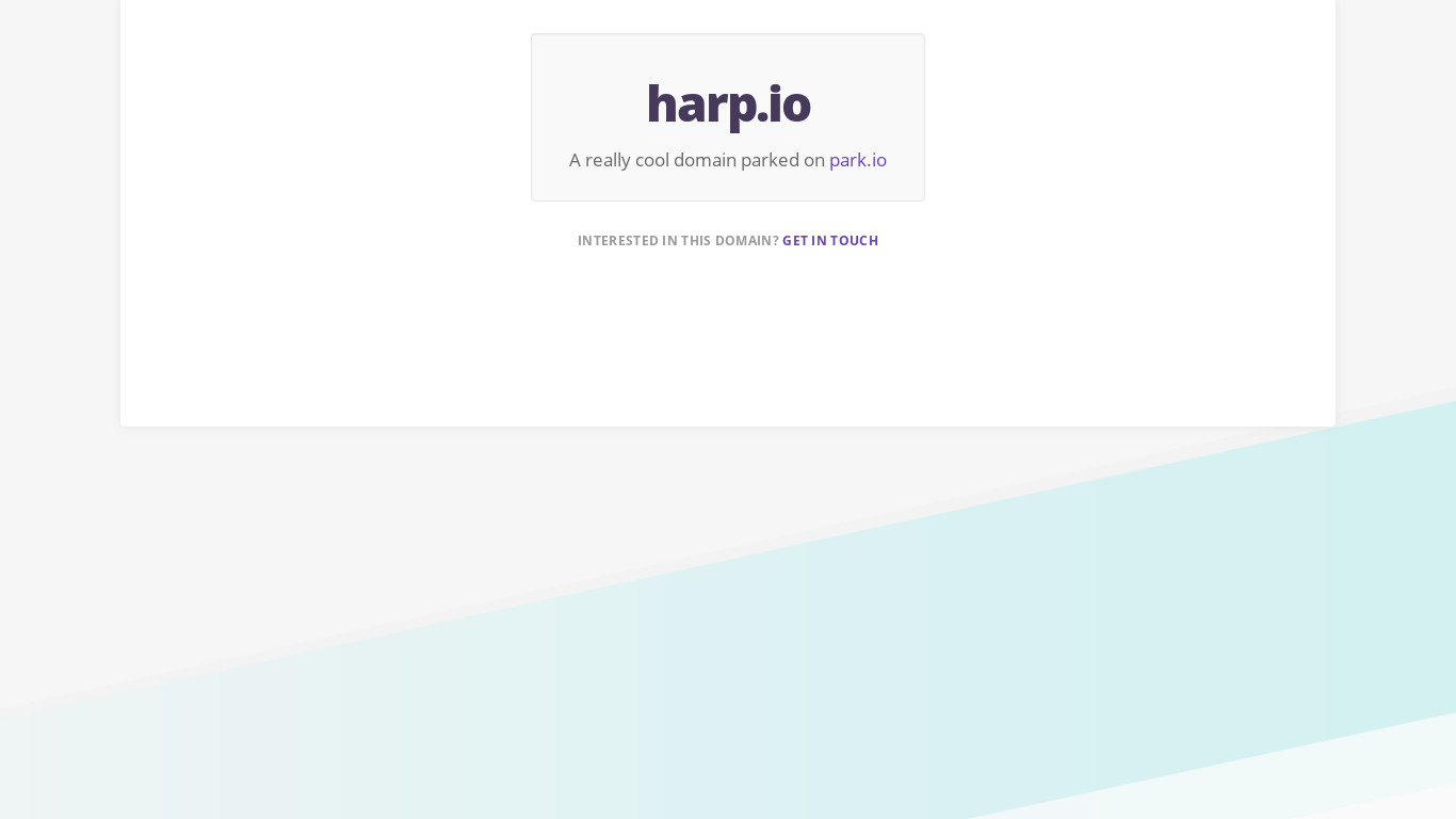 Harp Platform Landing page