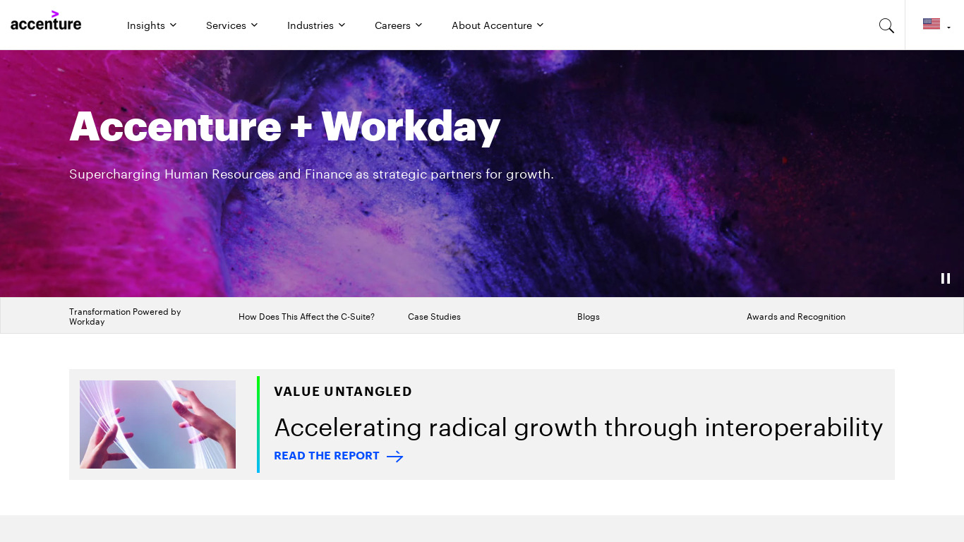 Accenture DayNine Landing page