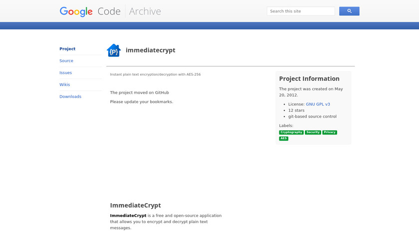 ImmediateCrypt Landing Page