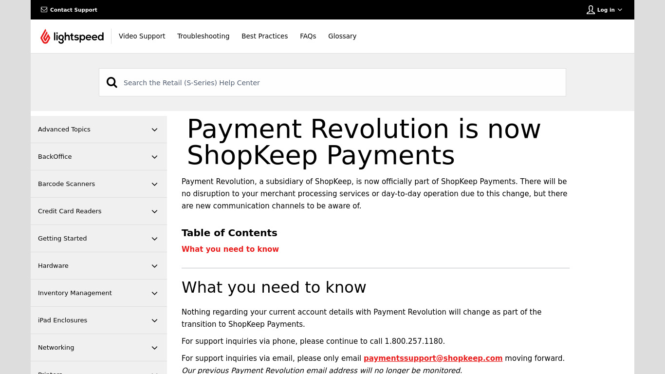 Payment Revolution Landing page