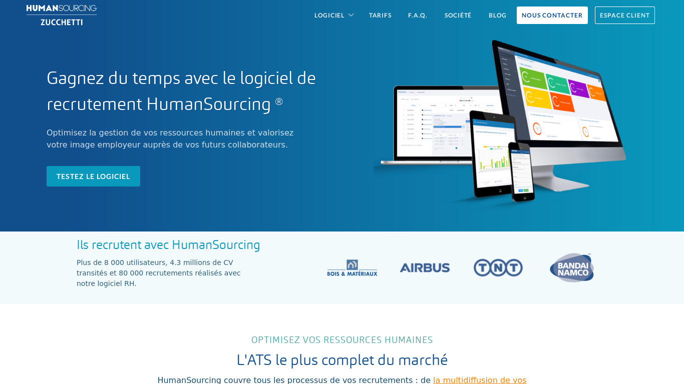 Humansourcing Landing page