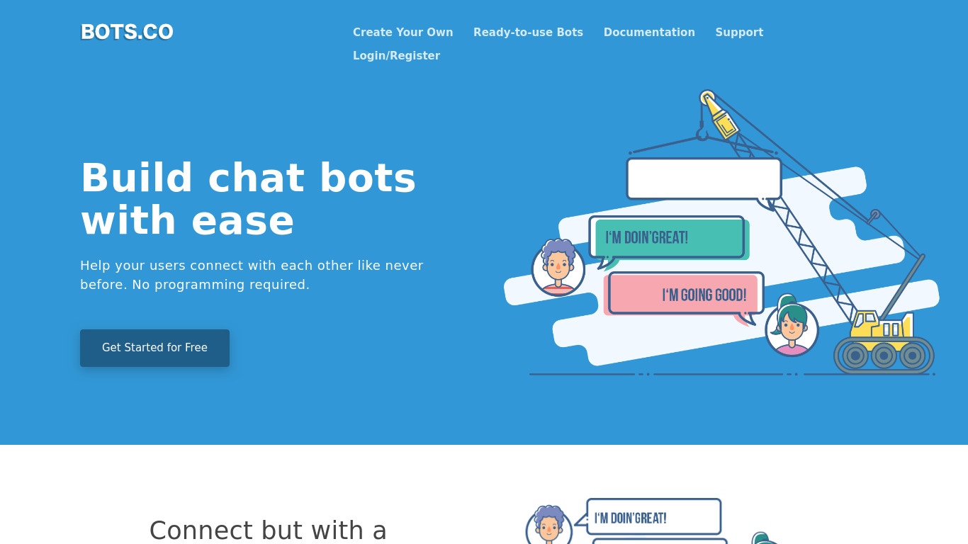 Bots.co Landing page