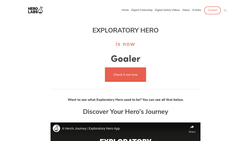 Exploratory Hero Landing Page
