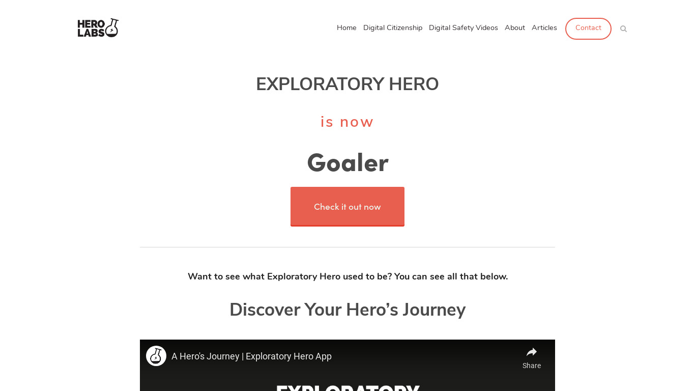 Exploratory Hero Landing page