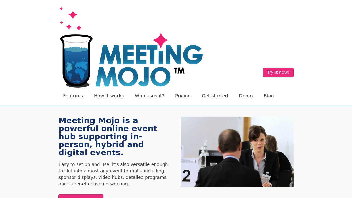 Meeting Mojo Landing page