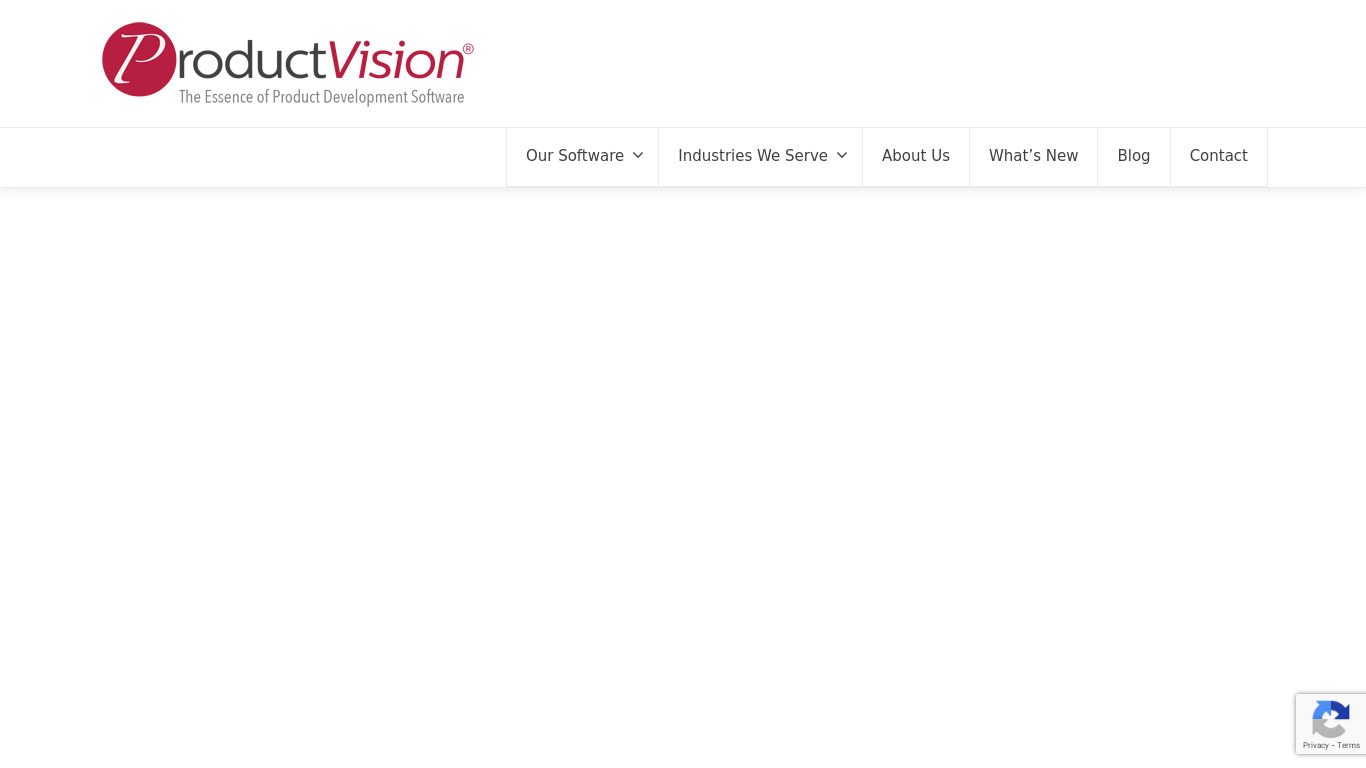 ProductVision Landing page