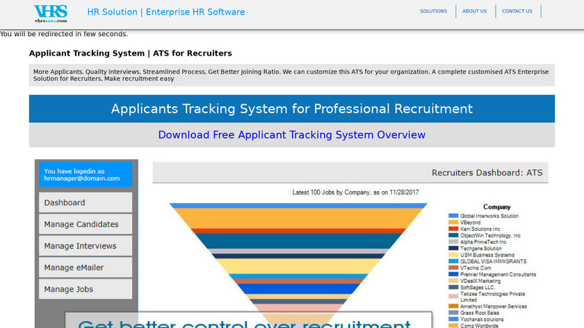 VHRS Landing Page