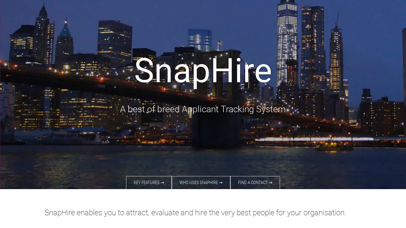 SnapHire Landing page