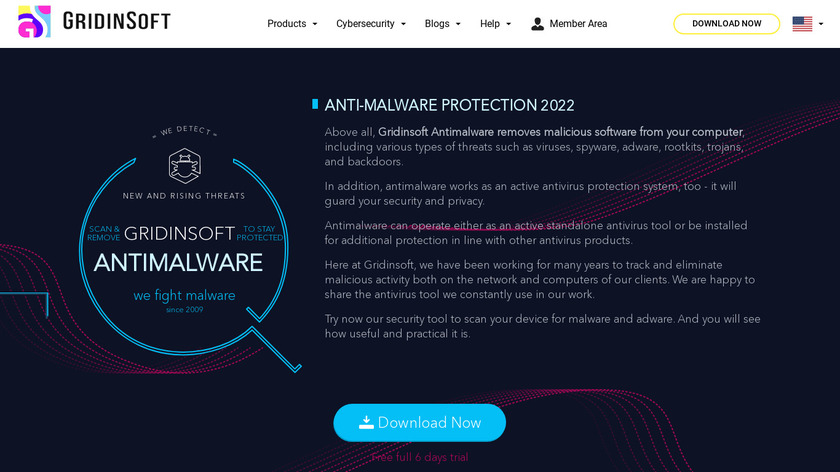 GridinSoft Anti-Malware Landing Page