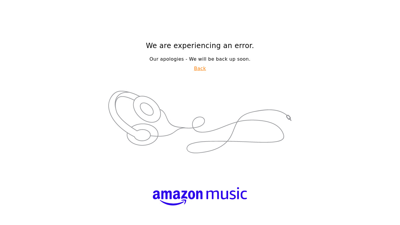 Amazon Music Landing page