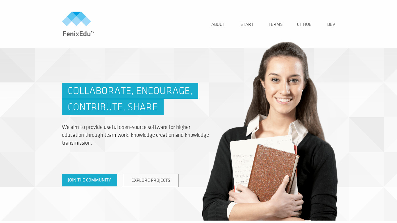 FenixEdu Academic Landing page