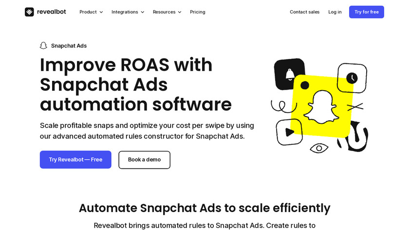 Snapchat Ads Automation by Revealbot Landing Page