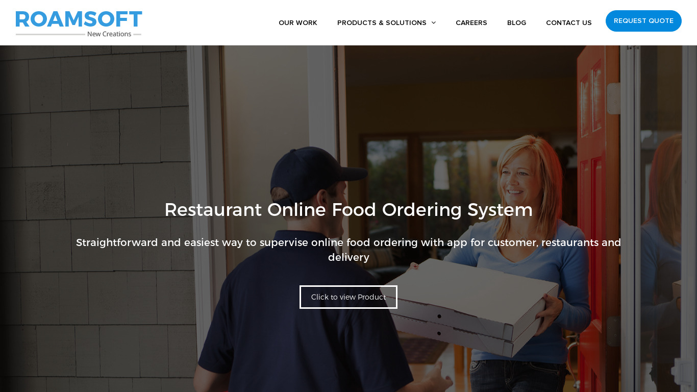 roamsofttech.com RoamSoft Food Ordering Landing page
