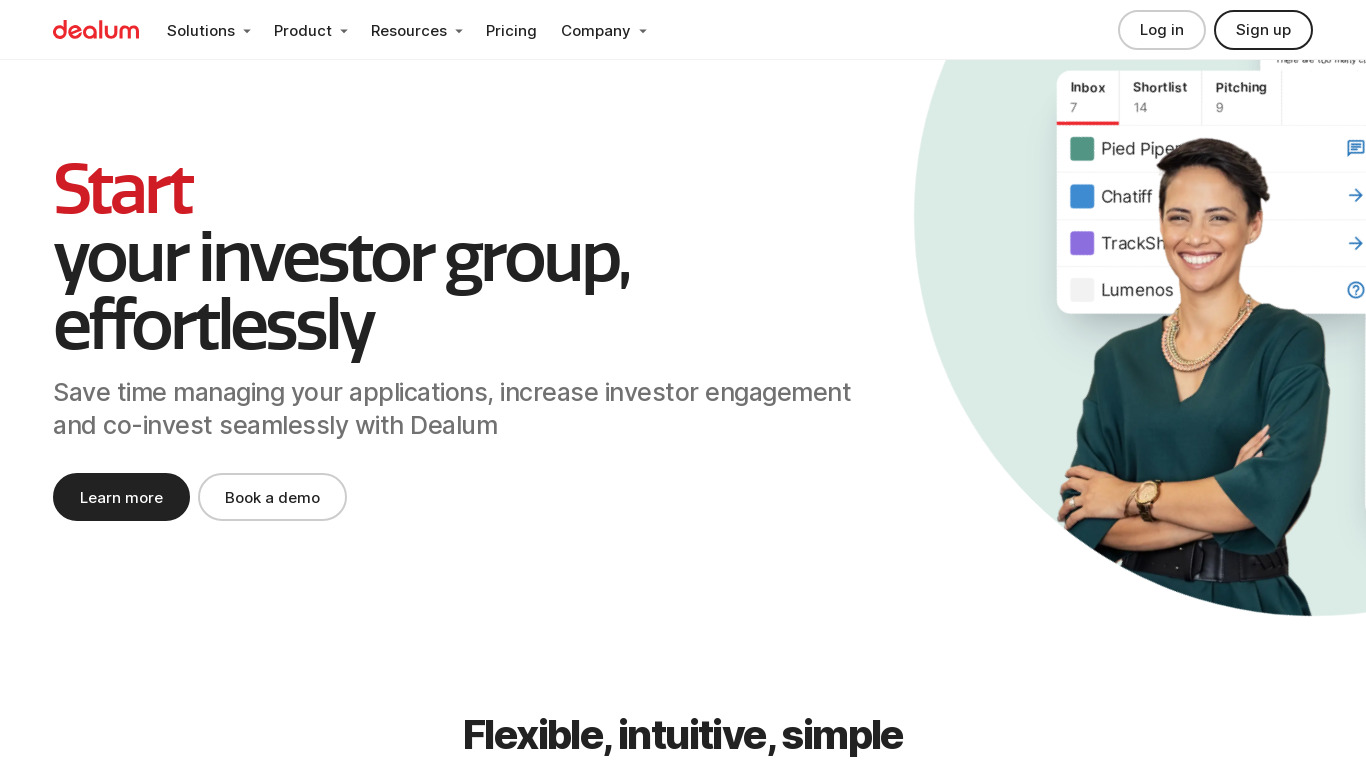 Includer Landing page