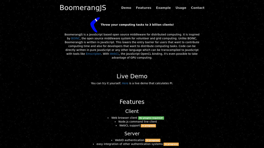BoomerangJS Landing Page