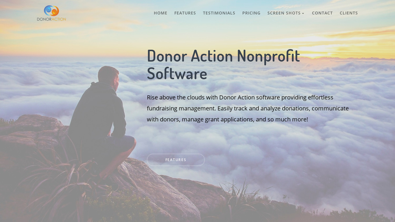 Donor Action Landing page