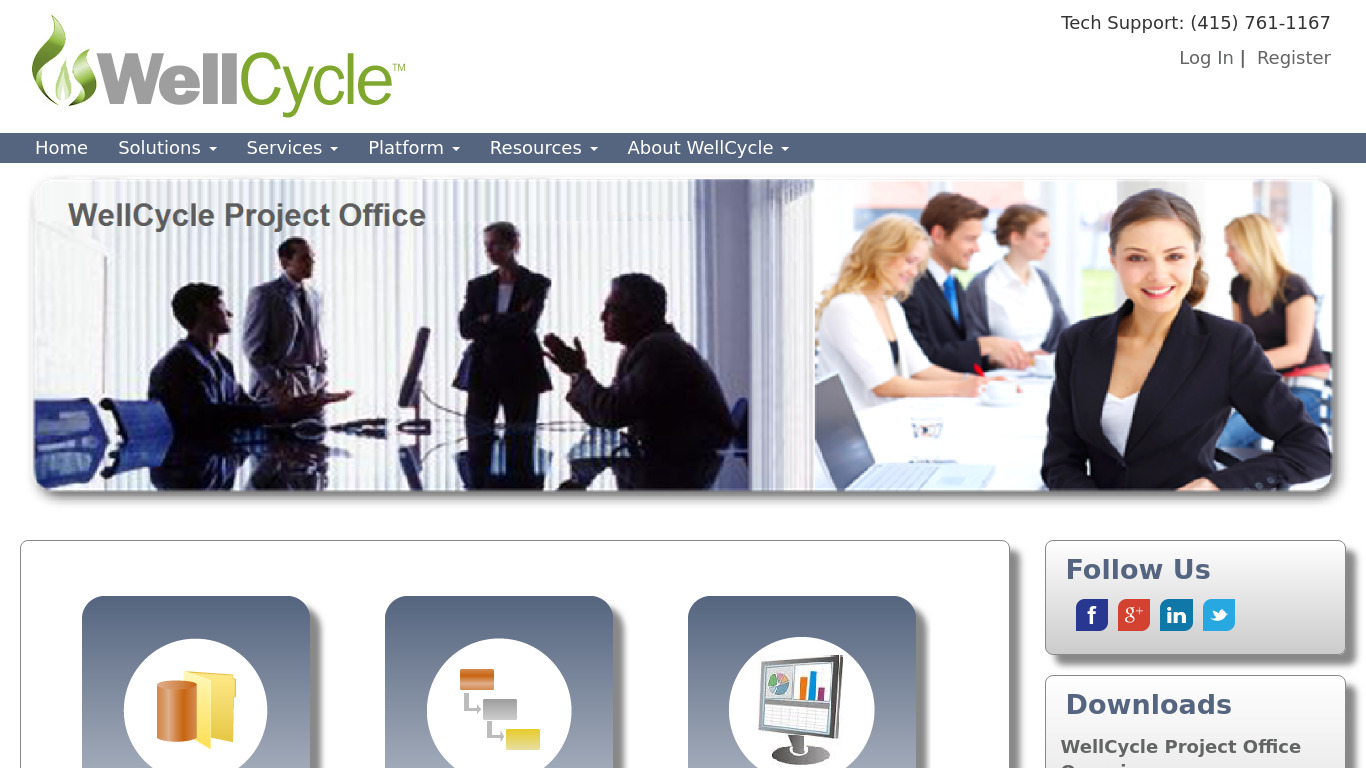 WellCycle Project Office Landing page