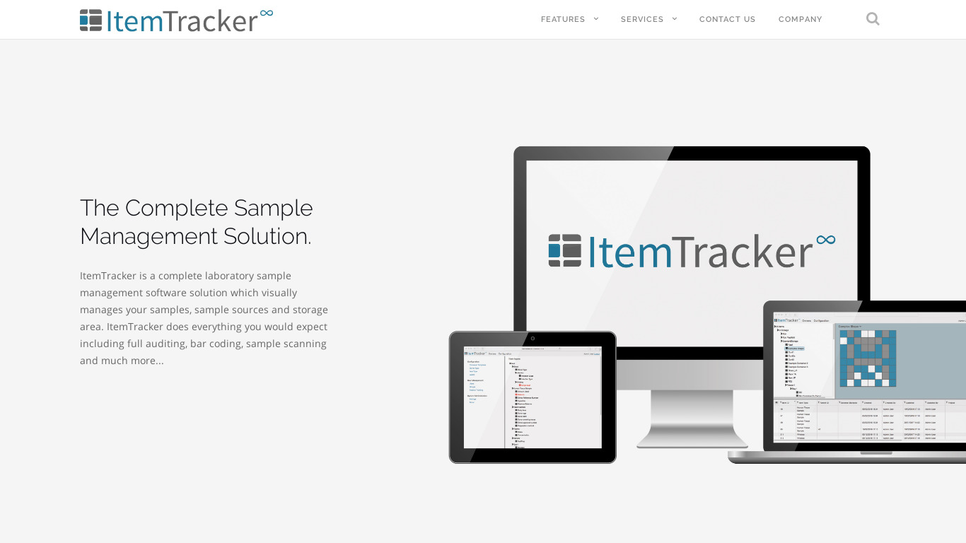 ItemTracker Landing page