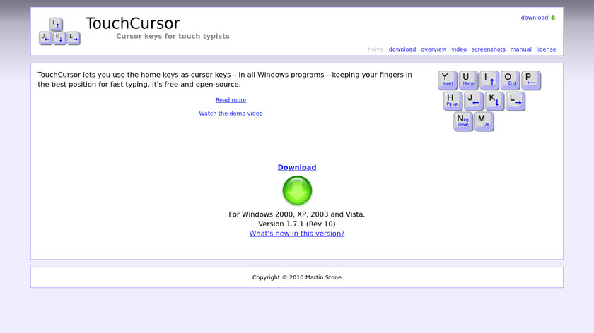 TouchCursor Landing Page