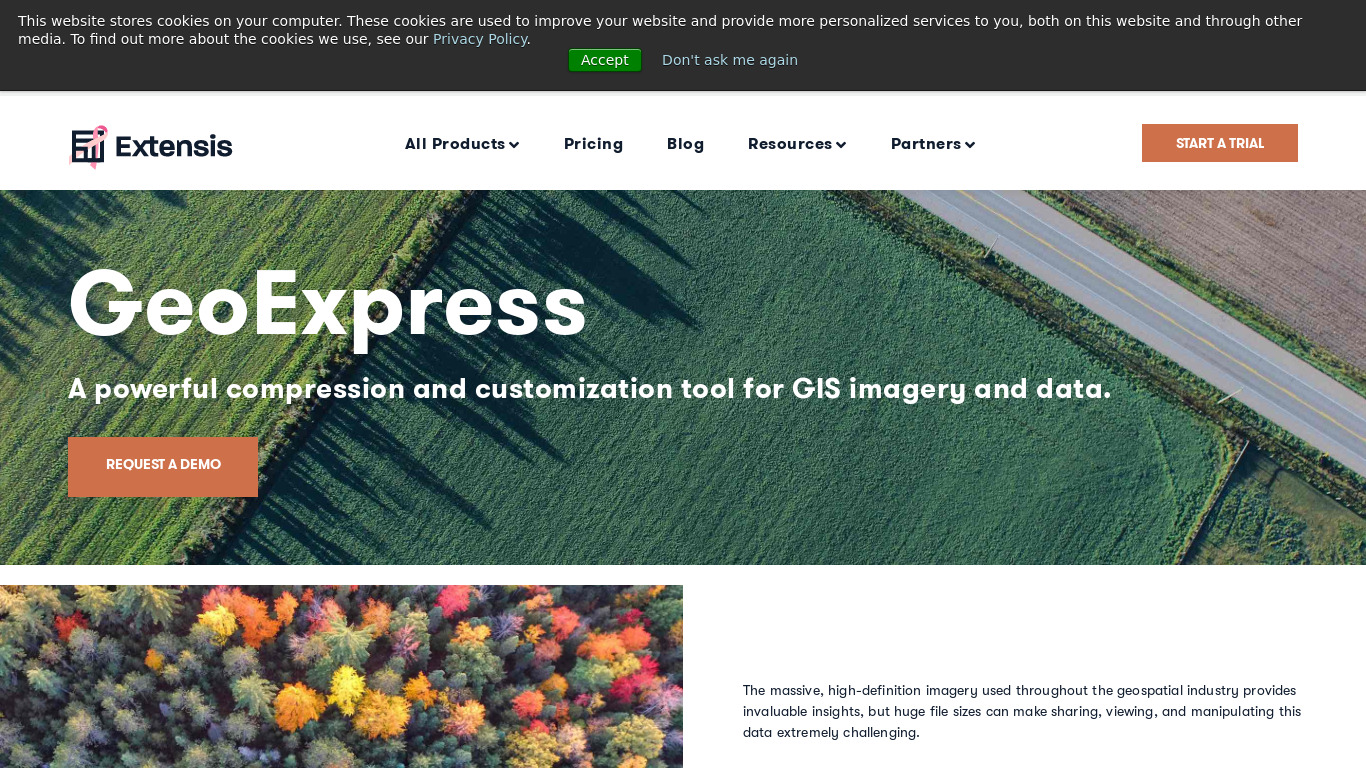 GeoExpress Landing page