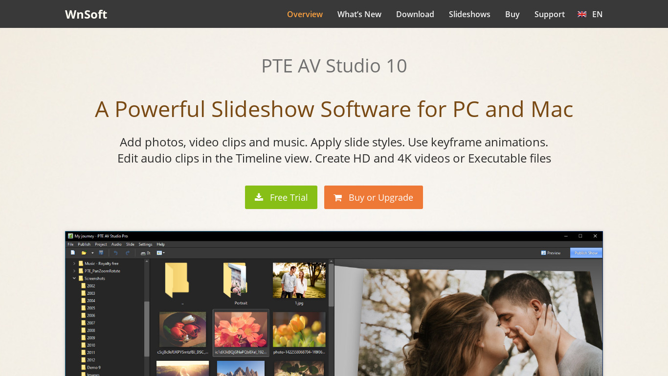 PTE AV Studio Landing page