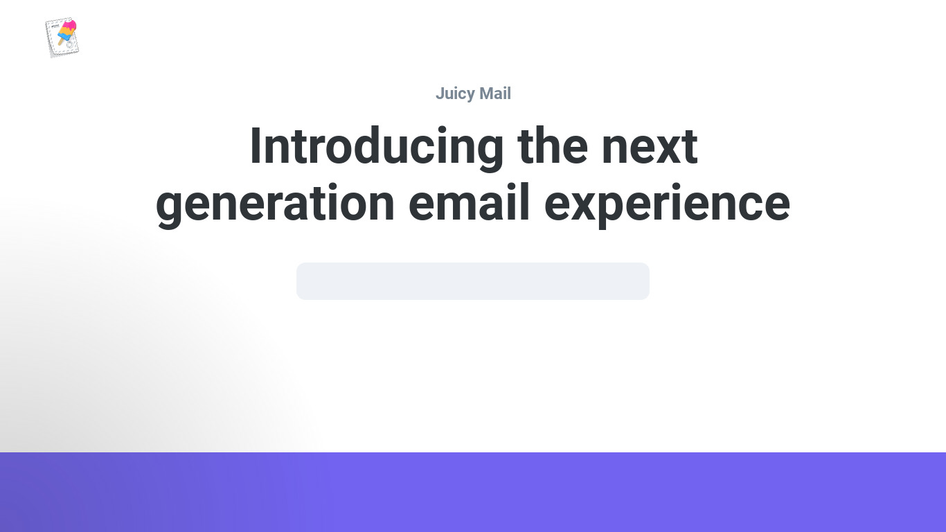 Juicy Mail Landing page