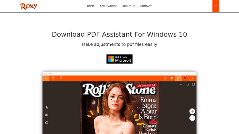 RoxyApps PDF Assistant Landing Page