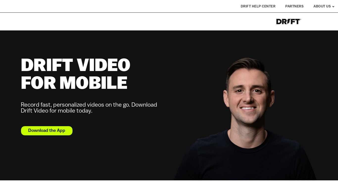 Drift Video for Mobile Landing page