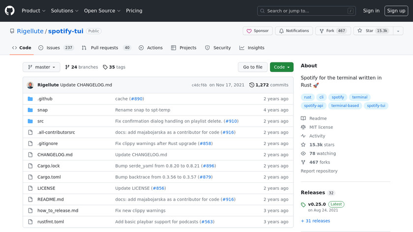 Spotify TUI Landing Page