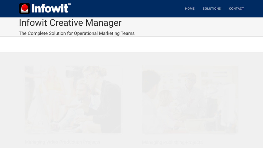 Infowit Creative Manager Landing Page
