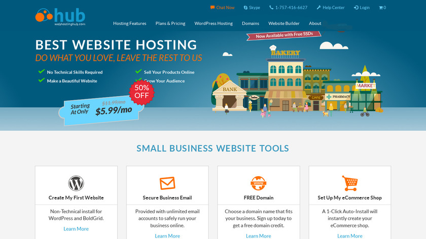 Web Hosting Hub Landing Page