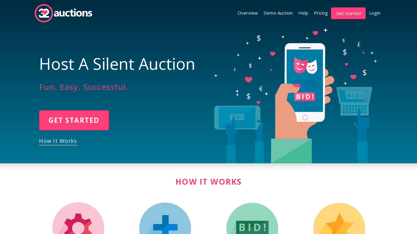 32 Auctions Landing page