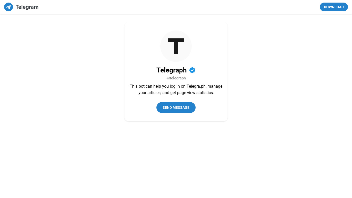 Telegraph Bot and API Landing page