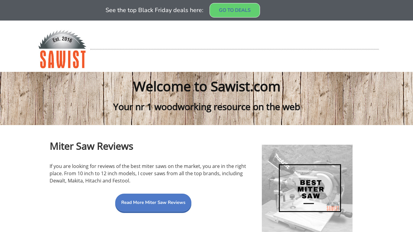 sawist.com Landing page