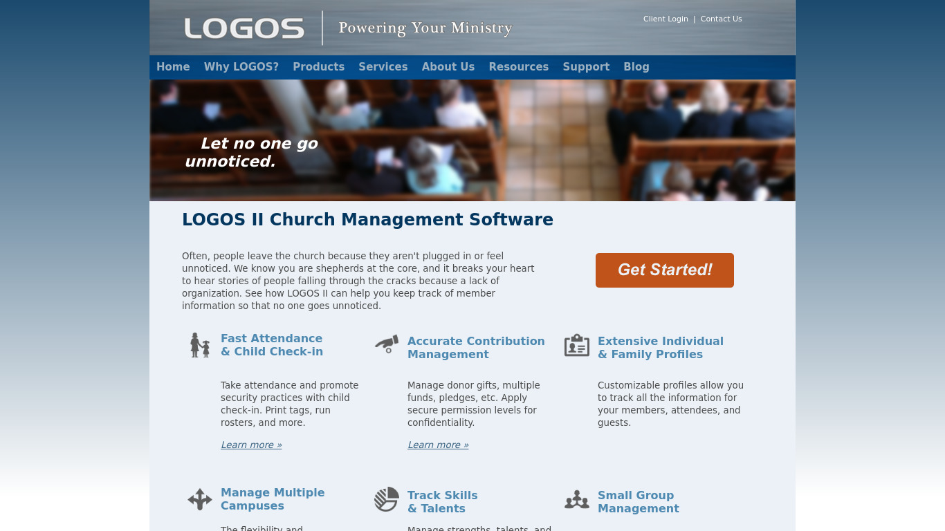 LOGOS II Landing page