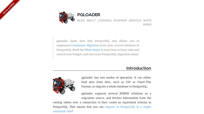 PGLoader Landing Page