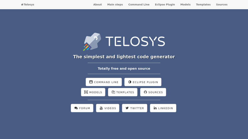Telosys Landing Page