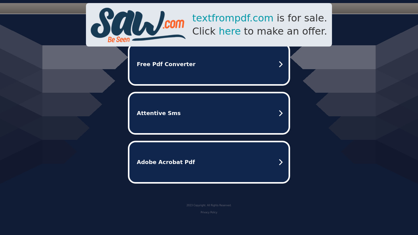 TextfromPDF Landing page