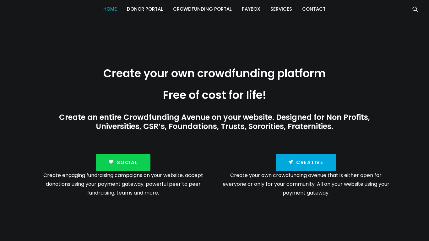 fundstakPRO Landing page