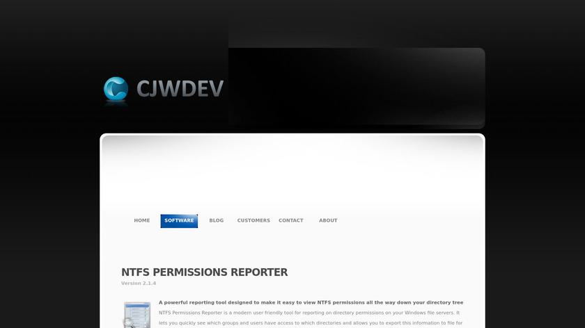 NTFS PERMISSIONS REPORTER Landing Page