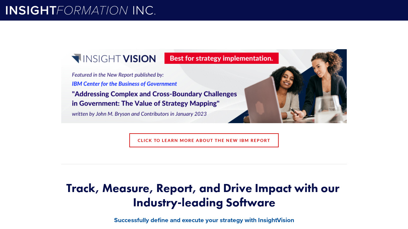 InsightVision Landing page