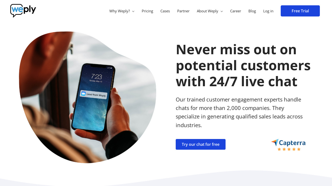Weply Landing page