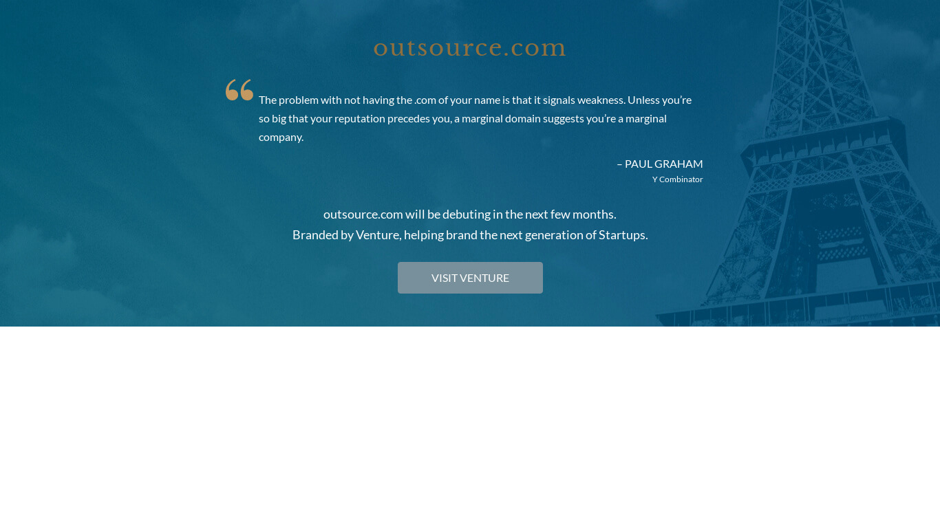 Outsource.com Landing page
