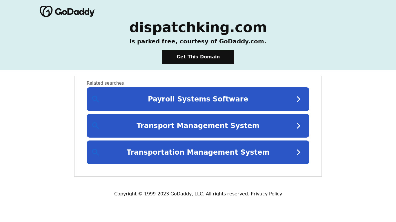 DispatchKing Software Landing page