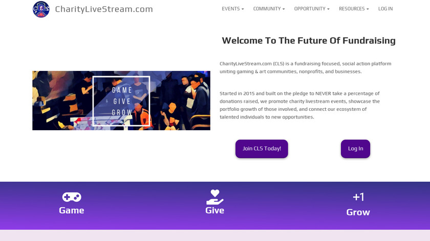Charity Live Stream Landing Page
