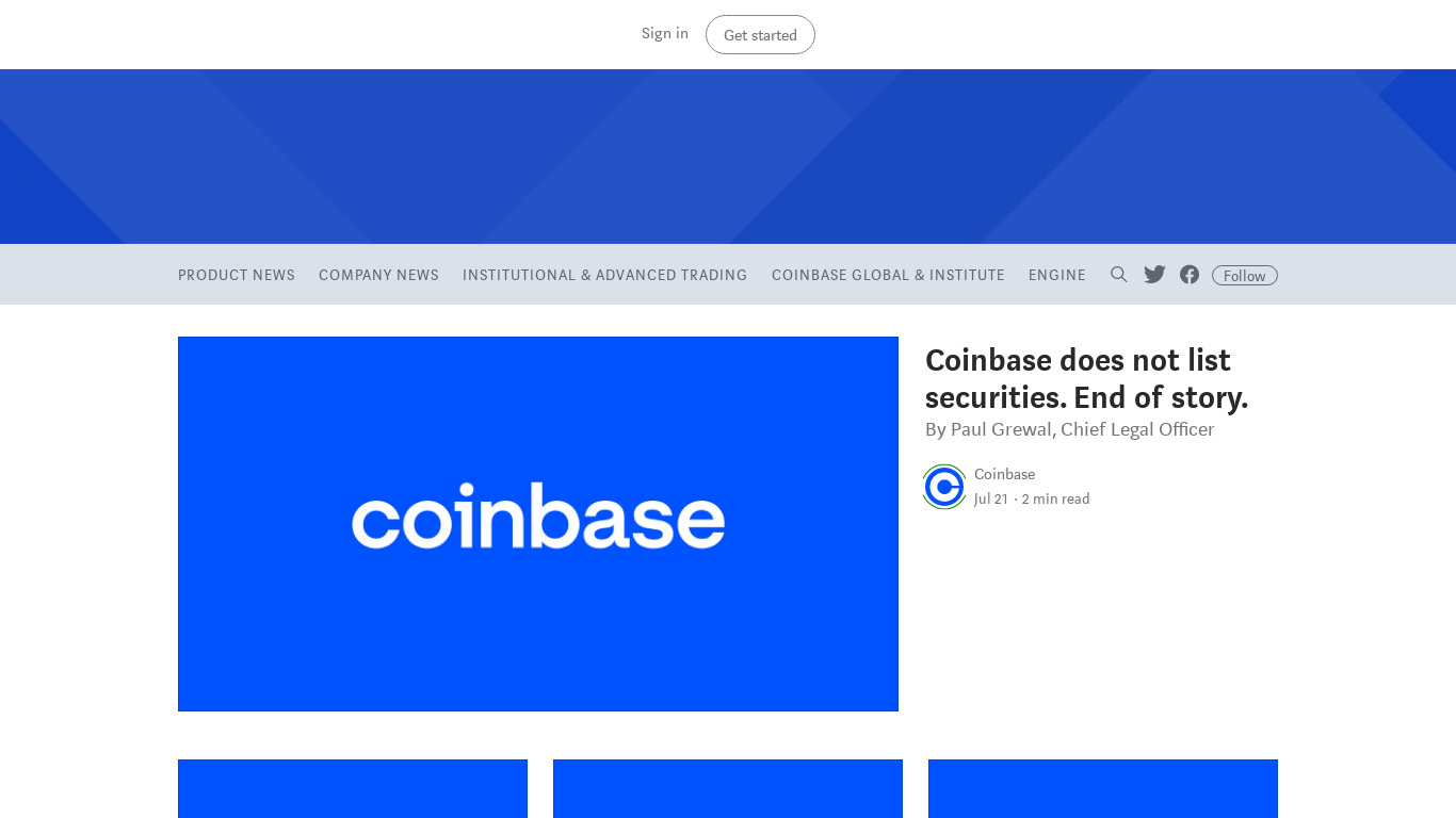 Coinbase Tip Button Landing page