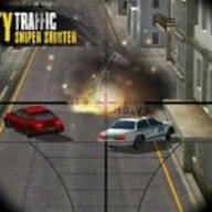 City Traffic Sniper Shooter 3D logo